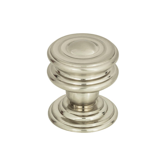 ATLAS 376-BRN Campaign 1-1/4" Diameter Round Knob - Brushed Nickel