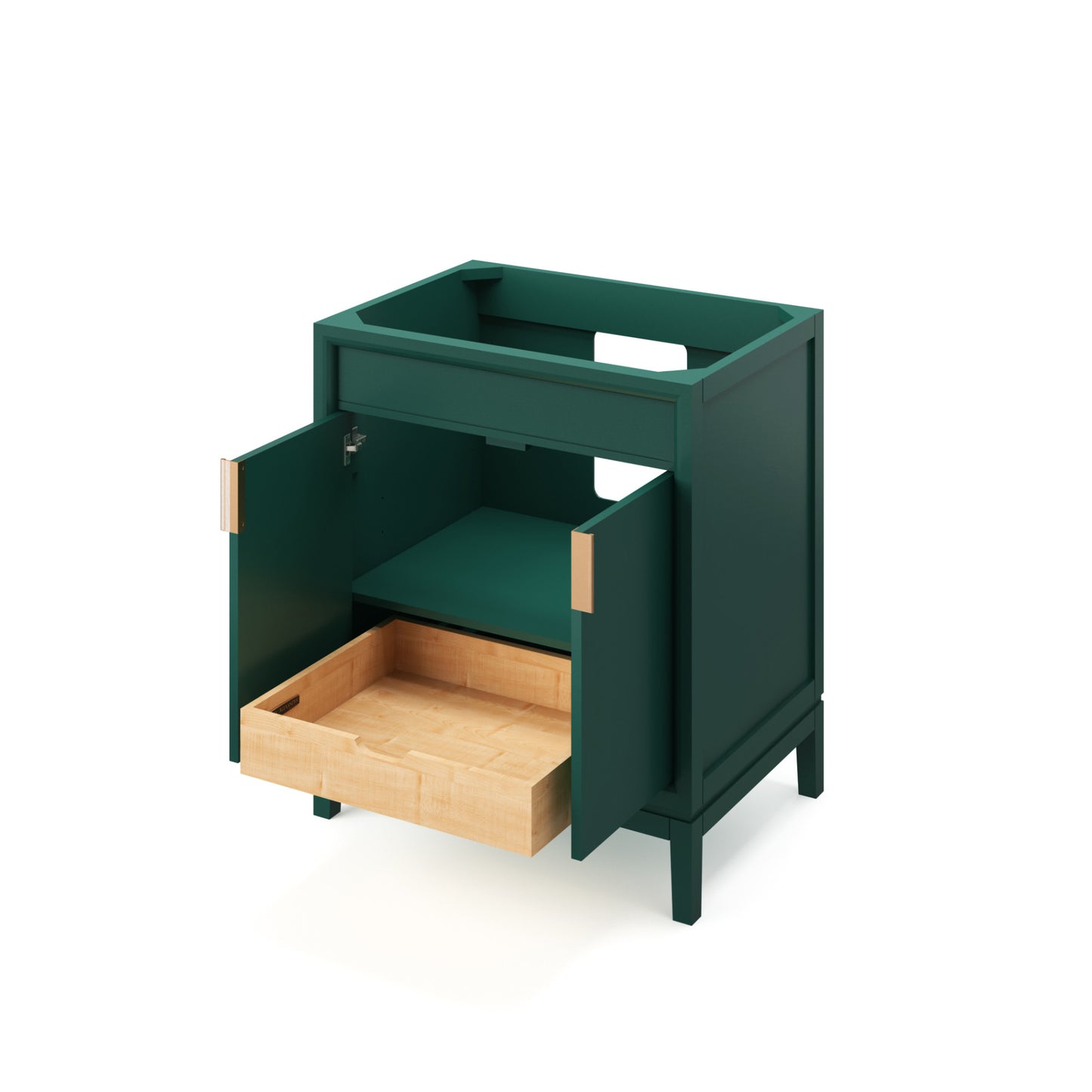 JEFFREY ALEXANDER VKITTHE30BLBOR 30" Hale Blue Theodora Vanity, Boulder Cultured Marble Vanity Top, undermount rectangle bowl - Hale Blue