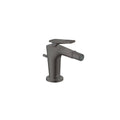 AXOR 49211341 Citterio C Single-Hole Bidet with Pop-Up Drain- Cubic Cut - Brushed Black Chrome