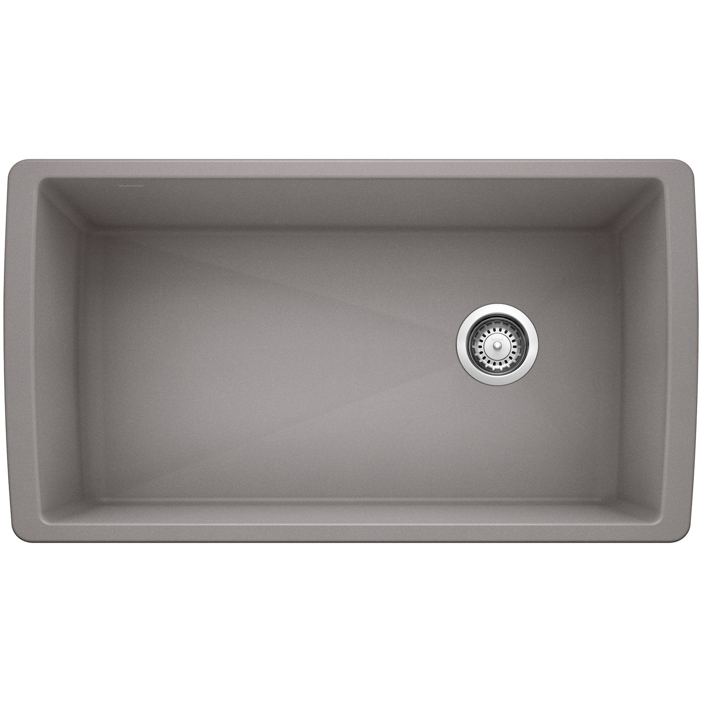 BLANCO 441770 Diamond Diamond SILGRANIT 33" Super Single Undermount Kitchen Sink - Metallic Gray in Metallic Gray