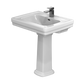 TOTO LPT530N#01 Promenade 27-1/2" x 22-1/4" Rectangular Pedestal Bathroom Sink for Single Hole Faucets , Cotton White