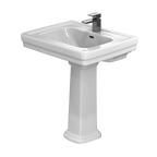 TOTO LPT530N#01 Promenade 27-1/2" X 22-1/4" Rectangular Pedestal Bathroom Sink For Single Hole Faucets - Cotton White