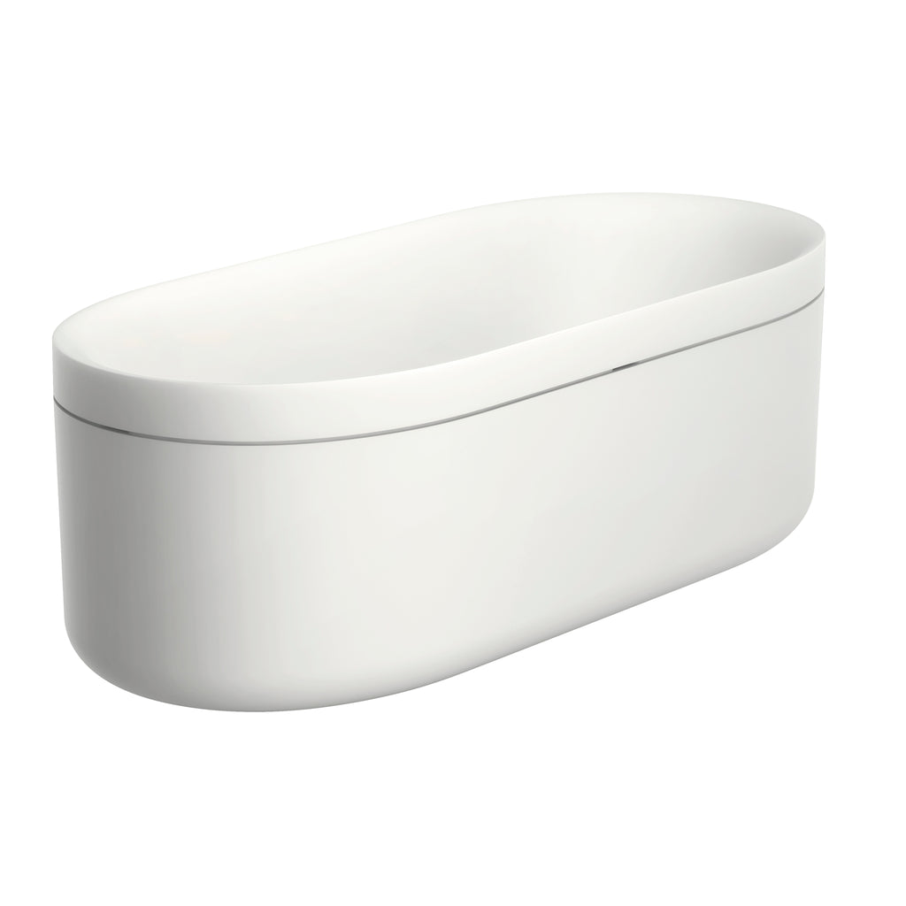 AXOR 42005330 Suite Tubs Round with Pop-Up Drain, 74 1/8" - Polished Black Chrome