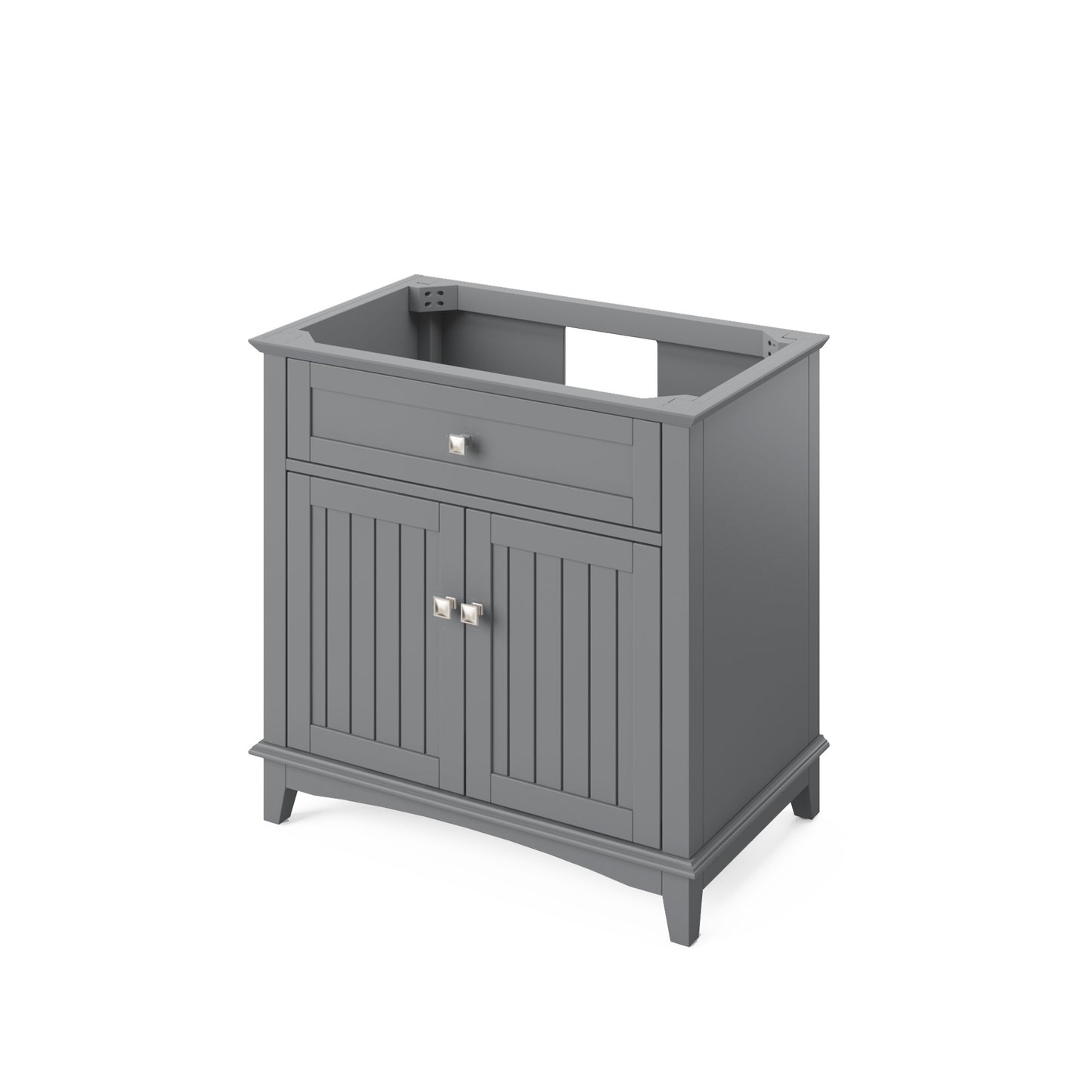 JEFFREY ALEXANDER VKITSAV36GRBGR 36" Grey Savino Vanity, Black Granite Vanity Top, undermount rectangle bowl - Grey