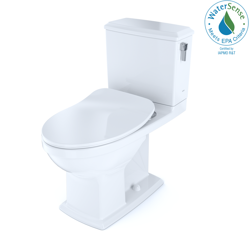 TOTO MS494234CEMFRG#01 Connelly Two-Piece Elongated Dual Flush 1.28 And 0.9 Gpf With Cefiontect And Right Lever - Cotton White