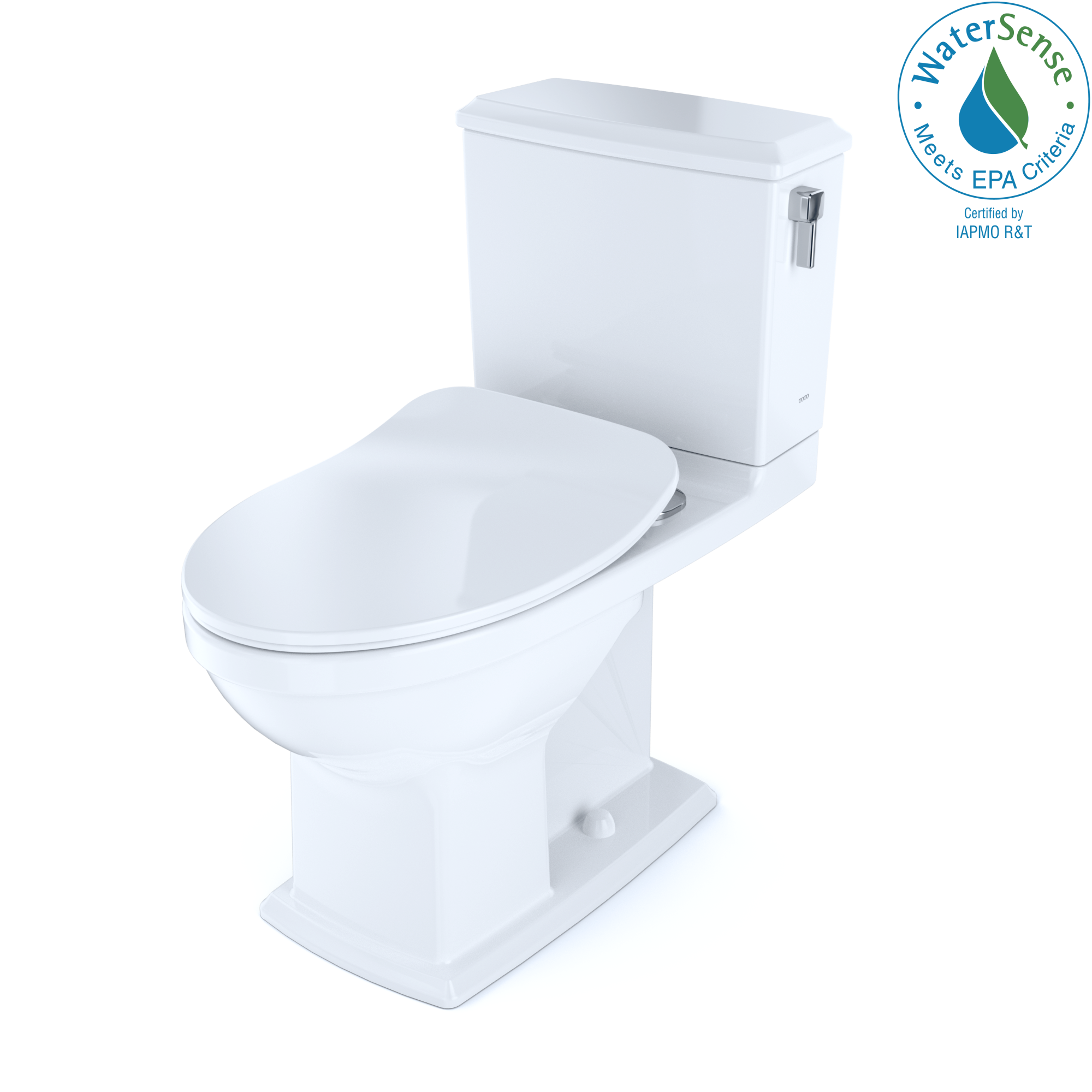 TOTO MS494234CEMFRG#01 Connelly Two-Piece Elongated Dual Flush 1.28 And 0.9 Gpf With Cefiontect And Right Lever - Cotton White