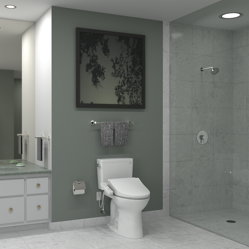 TOTO SW3004#01 Washlet A2  Electronic Bidet Toilet Seat With Heated Seat And Softclose Lid - Cotton White