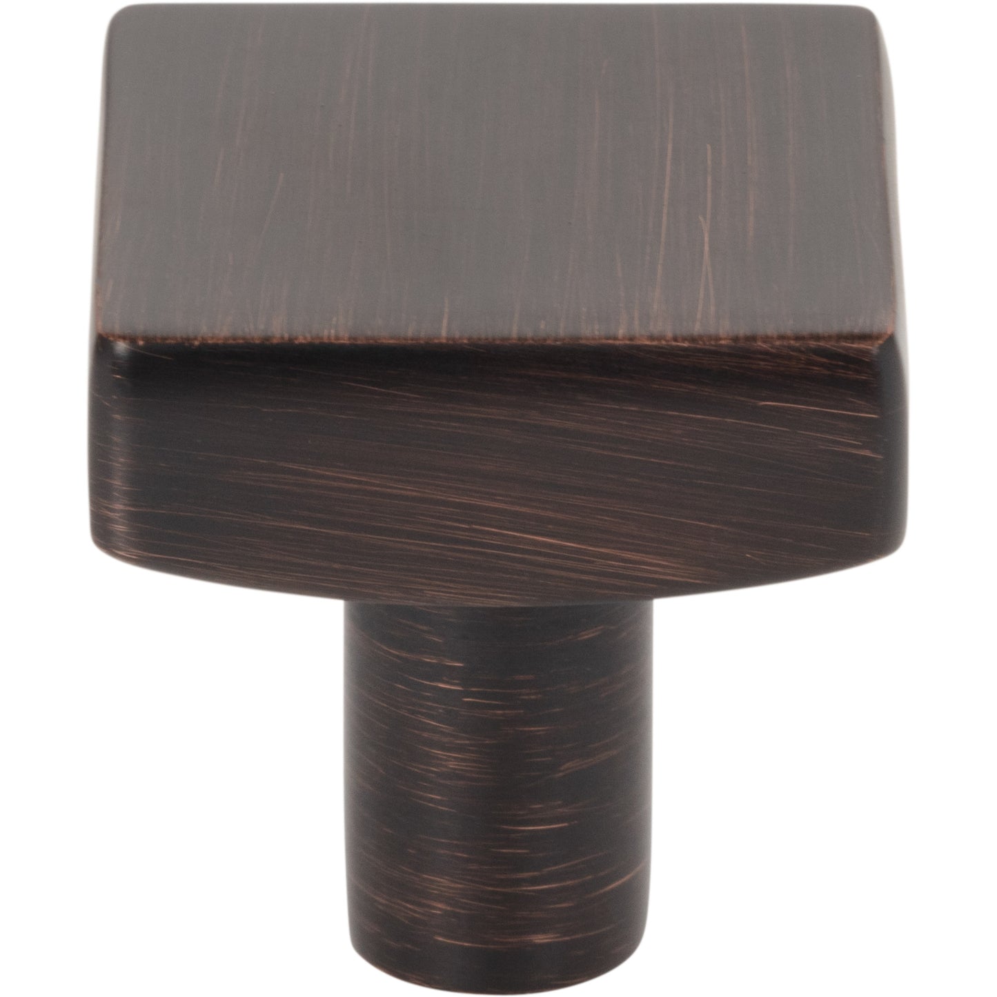 JEFFREY ALEXANDER 845DBAC Dominique 1-1/8" Length Square Knob - Brushed Oil Rubbed Bronze