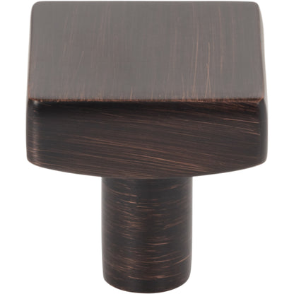 JEFFREY ALEXANDER 845DBAC Dominique 1-1/8" Length Square Knob - Brushed Oil Rubbed Bronze