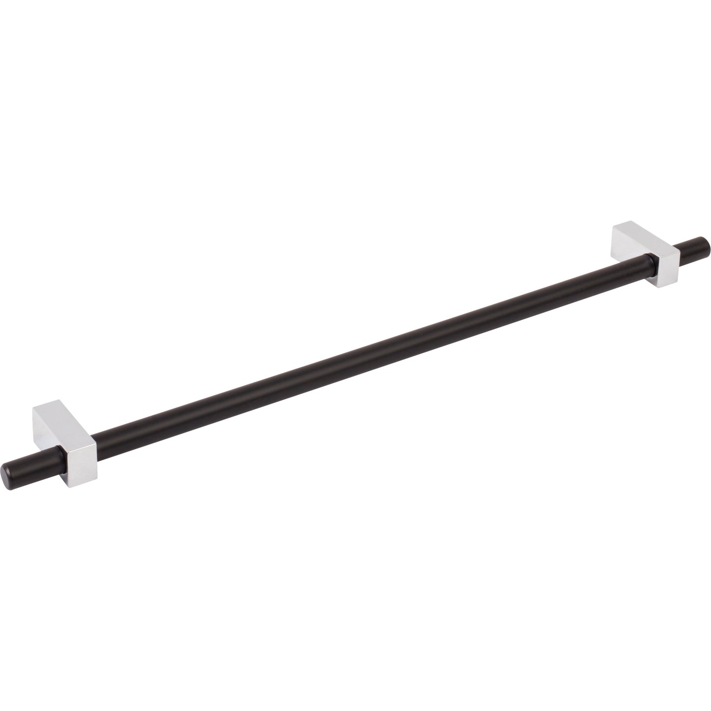 JEFFREY ALEXANDER 478-305MBPC Larkin 2 305 mm Center-to-Center Bar Pull - Matte Black w/Polished Chrome