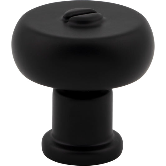 ATLAS A980-BL Everitt 1 3/16" Diameter Round Knob - Matte Black