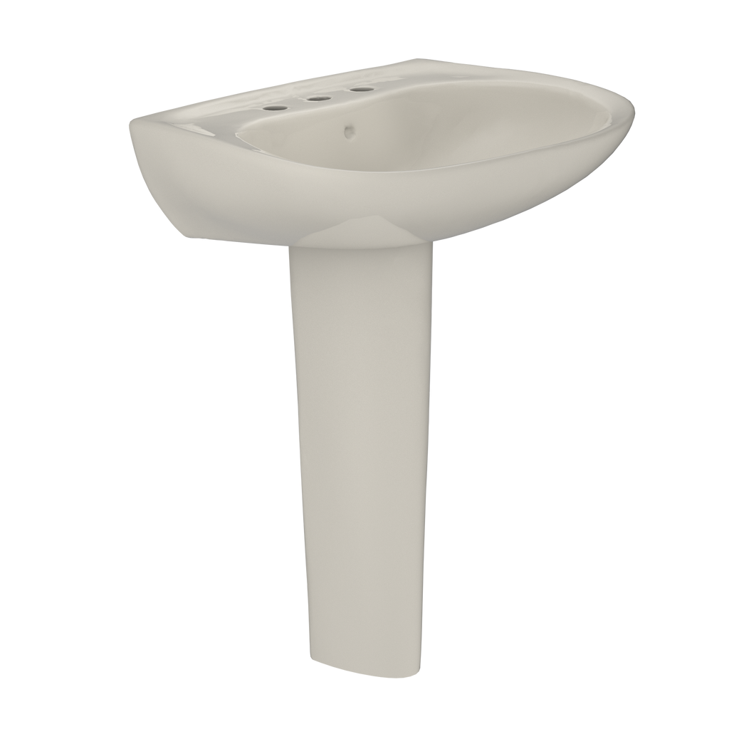 TOTO LPT242.8G#12 Prominence Oval Basin Pedestal Bathroom Sink With Cefiontect For 8 Inch Center Faucets - Sedona Beige