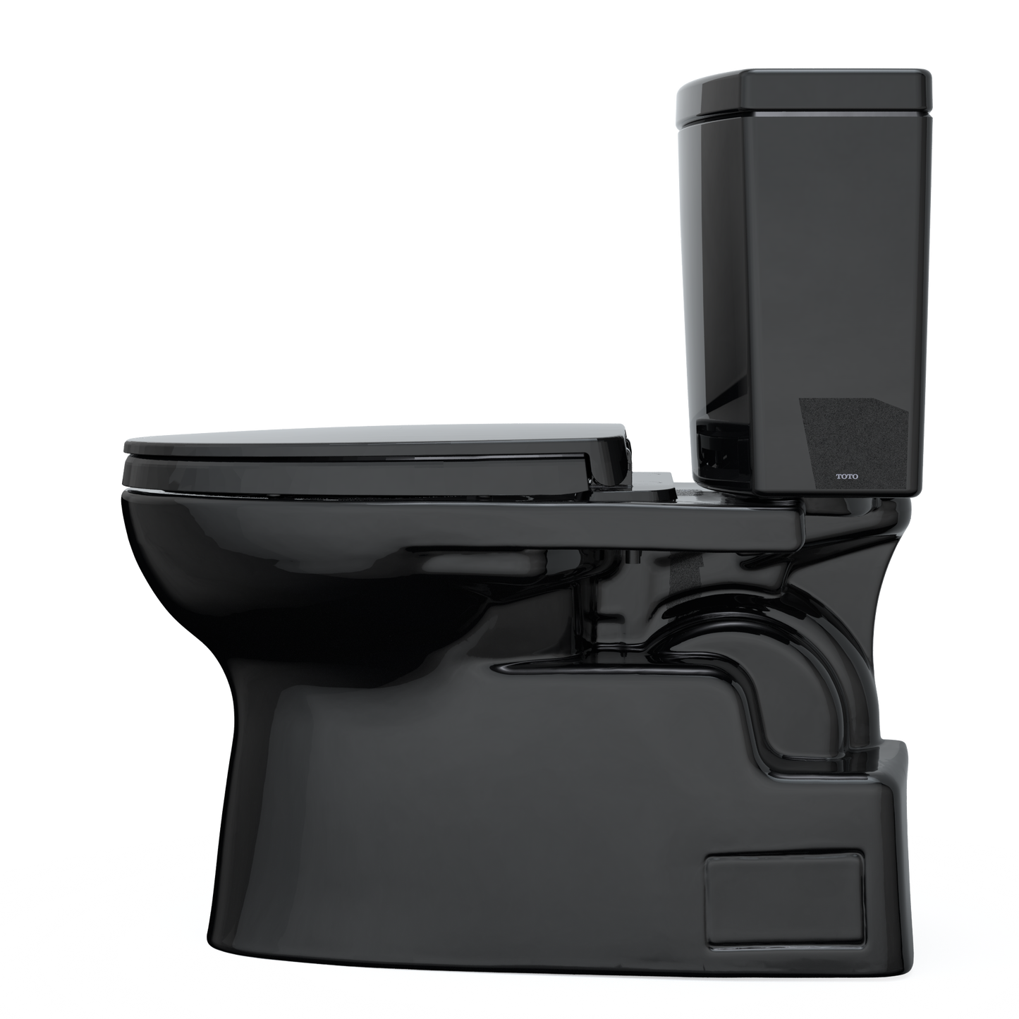 TOTO MS474124CUF#51 Vespin II 1G Two-Piece Elongated 1.0 GPF Universal Height Toilet with SS124 SoftClose Seat , Ebony