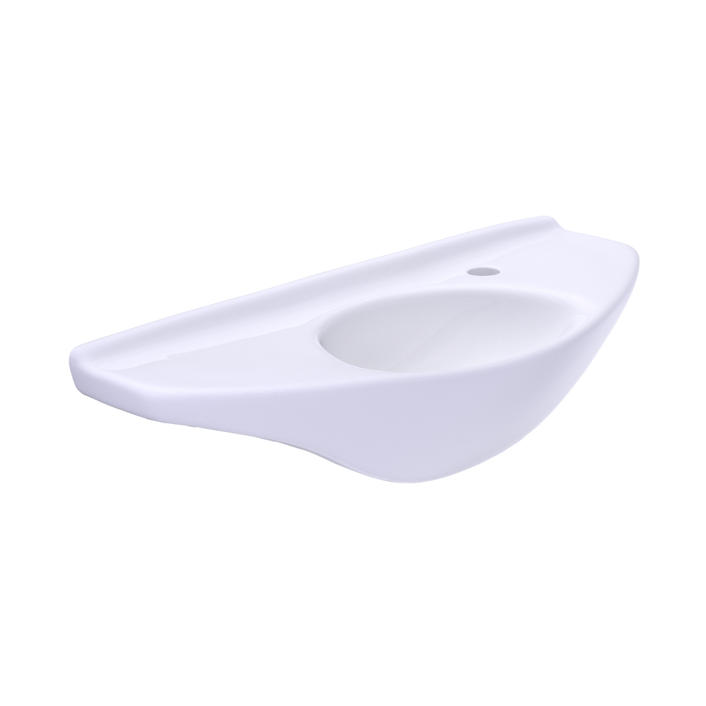 TOTO LT650G#01 Oval Wall-Mount Bathroom Sink With Cefiontect - Cotton White