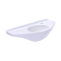 TOTO LT650G#01 Oval Wall-Mount Bathroom Sink With Cefiontect - Cotton White