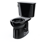 TOTO CST785CEF#51 Drake Transitional Two-Piece Round 1.28 GPF Universal Height TORNADO FLUSH Toilet , Ebony