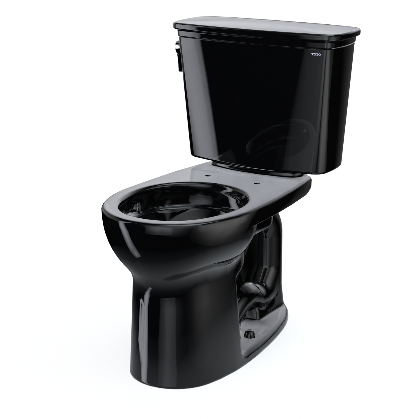 TOTO CST785CEF#51 Drake Transitional Two-Piece Round 1.28 GPF Universal Height TORNADO FLUSH Toilet , Ebony