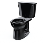 TOTO CST785CEF#51 Drake Transitional Two-Piece Round 1.28 Gpf Universal Height Tornado Flush Toilet - Ebony