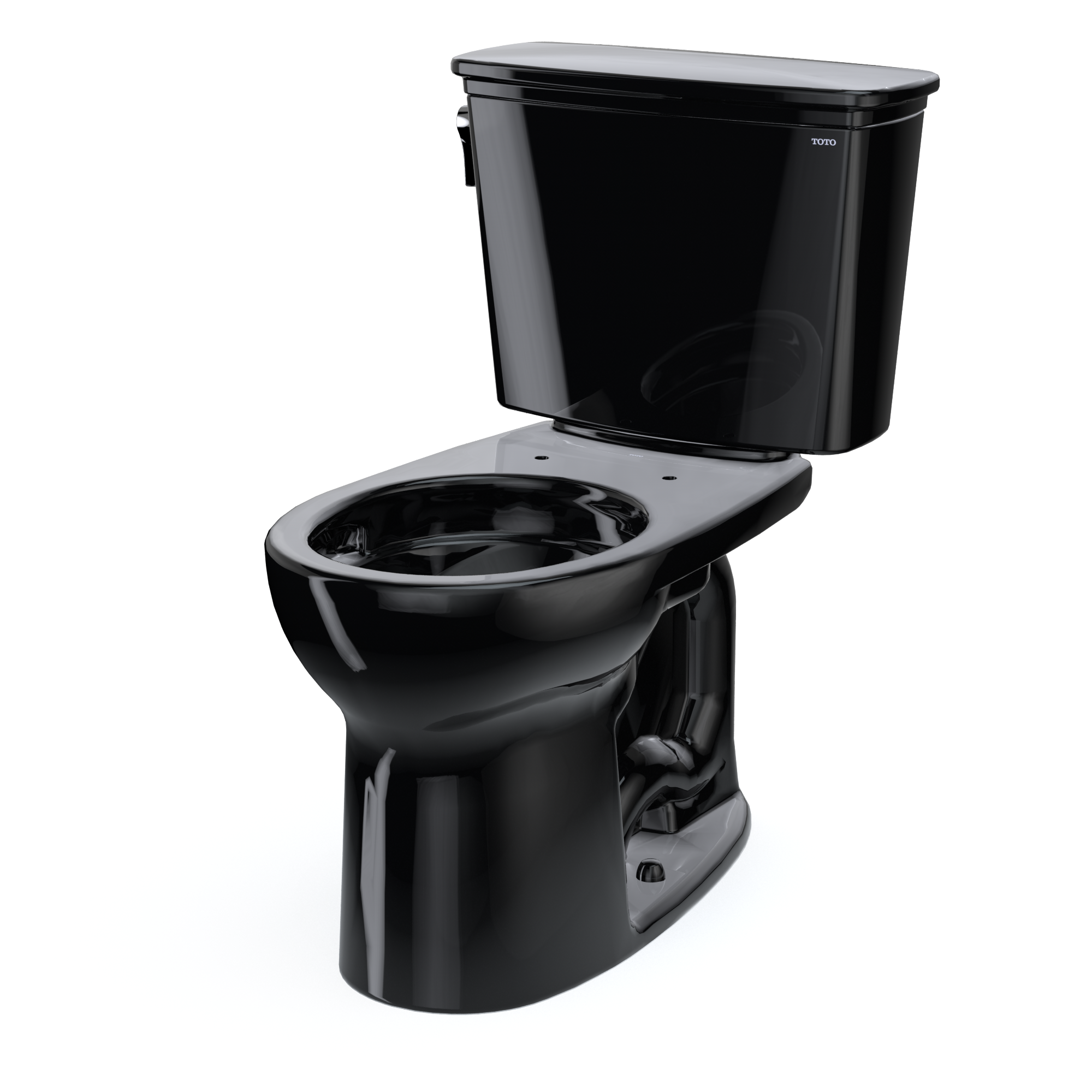 TOTO CST785CEF#51 Drake Transitional Two-Piece Round 1.28 Gpf Universal Height Tornado Flush Toilet - Ebony