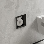 HANSGROHE 56058670 XtraStoris Original Recessed Toilet Paper Holder with Storage & Tileable Door - Matte Black
