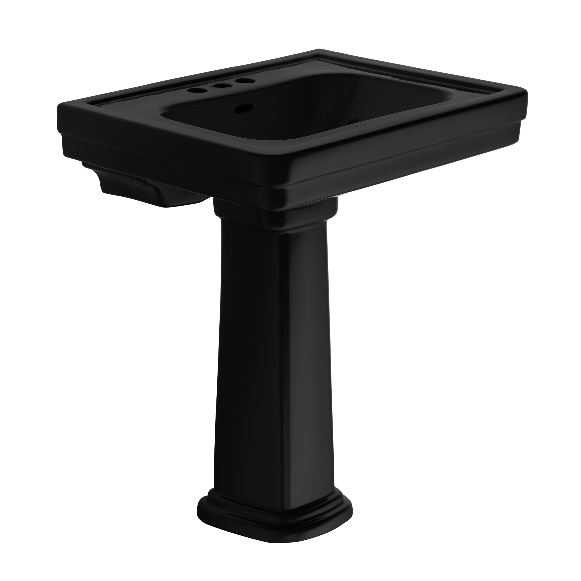 TOTO LPT530.4N#51 Promenade 27-1/2" X 22-1/4" Rectangular Pedestal Bathroom Sink For 4 Inch Center Faucets - Ebony