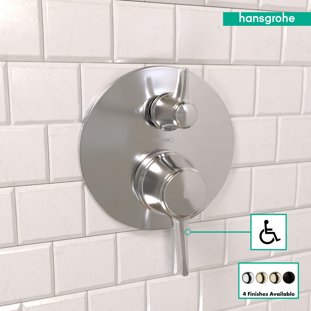 HANSGROHE 04449000 Ecostat Classic Pressure Balance Trim with Diverter, Round - Chrome