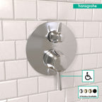HANSGROHE 04449000 Ecostat Classic Pressure Balance Trim with Diverter, Round - Chrome
