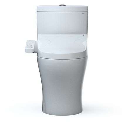 TOTO MW4463074CEMFGN#01 Washlet+ Aquia Iv Two-Piece Elongated Universal Height Dual Flush 1.28 And 0.9 Gpf Toilet And Washlet C2 Bidet Seat - Cotton White