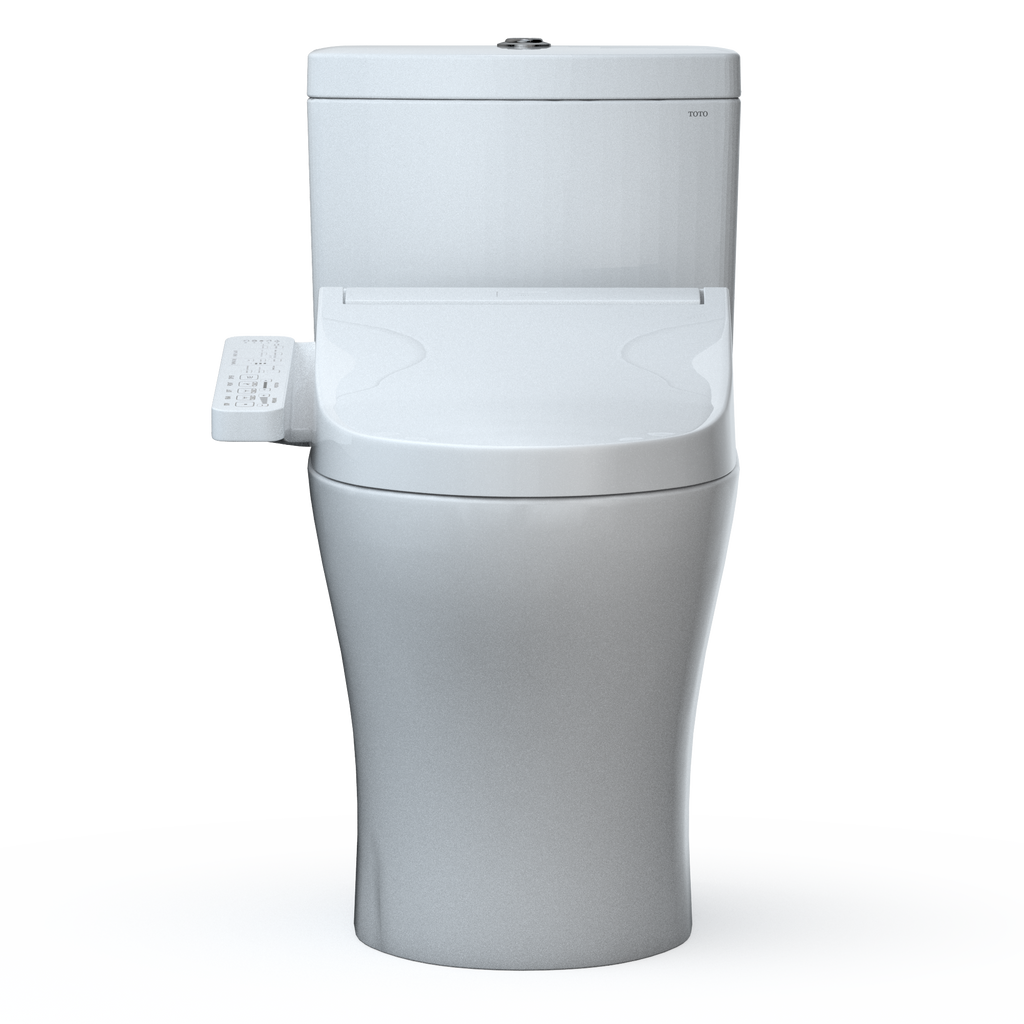 TOTO MW4463074CEMGN#01 Totowashlet+  Aquia Iv Two-Piece Elongated Dual Flush 1.28 And 0.9 Gpf Toilet And Washlet C2 Bidet Seat - Cotton White