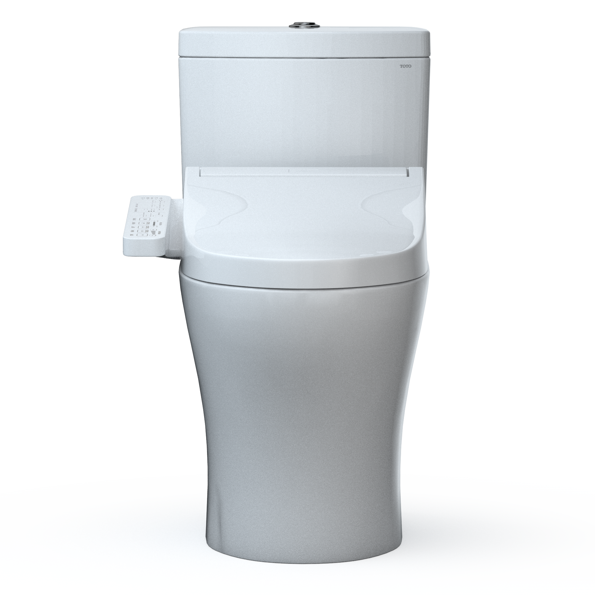 TOTO MW4463074CEMGN#01 Totowashlet+  Aquia Iv Two-Piece Elongated Dual Flush 1.28 And 0.9 Gpf Toilet And Washlet C2 Bidet Seat - Cotton White