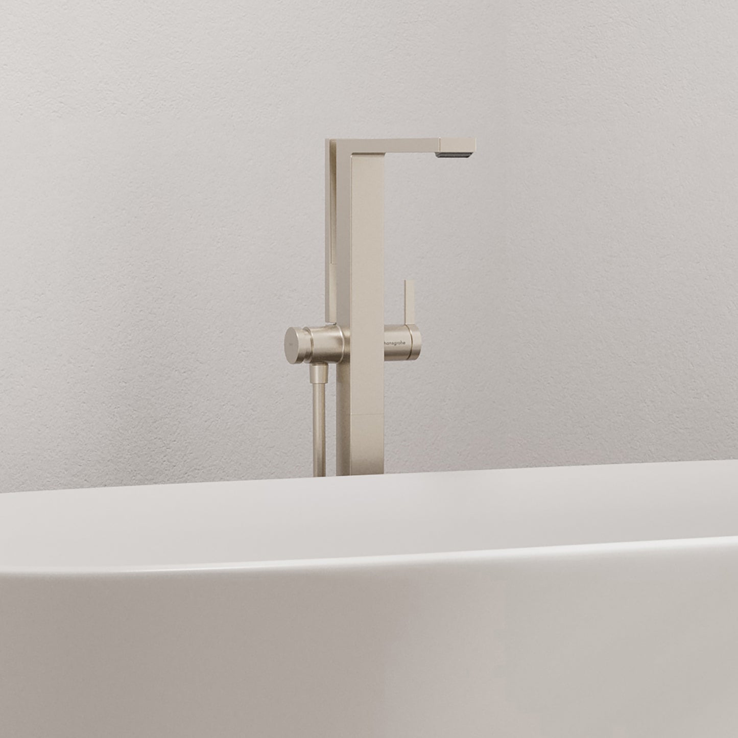 HANSGROHE 73445821 Tecturis E Freestanding Tub Filler with 1.75 GPM Handshower - Brushed Nickel