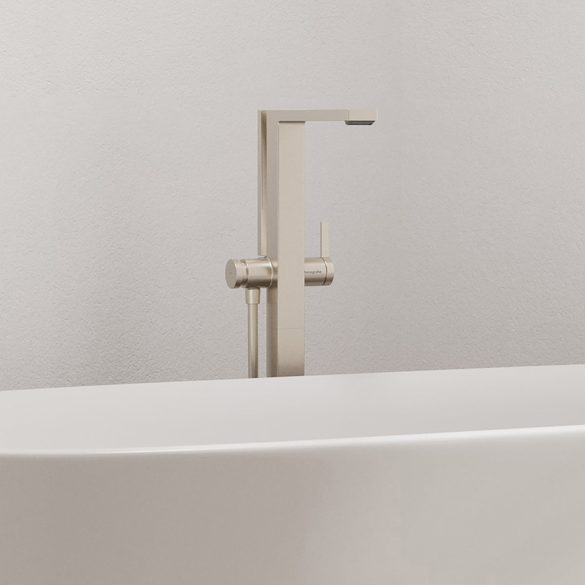 HANSGROHE 73445821 Tecturis E Freestanding Tub Filler with 1.75 GPM Handshower - Brushed Nickel