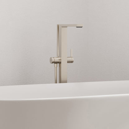 HANSGROHE 73445821 Tecturis E Freestanding Tub Filler with 1.75 GPM Handshower - Brushed Nickel
