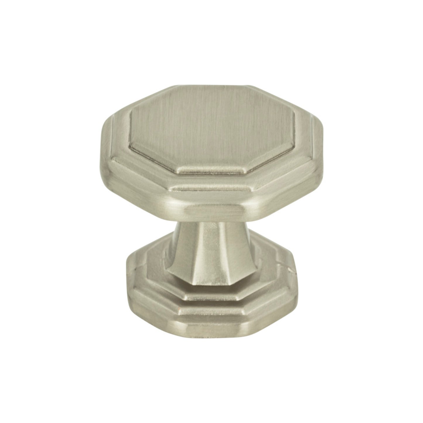 ATLAS 319-BRN Dickinson 1 1/4" Length Geometric Knob - Brushed Nickel