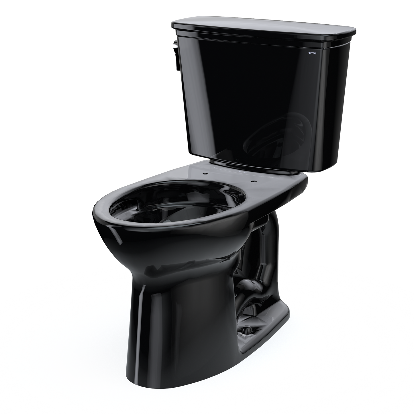 TOTO CST786CEF#51 Drake Transitional Two-Piece Elongated 1.28 Gpf Universal Height Tornado Flush Toilet - Ebony