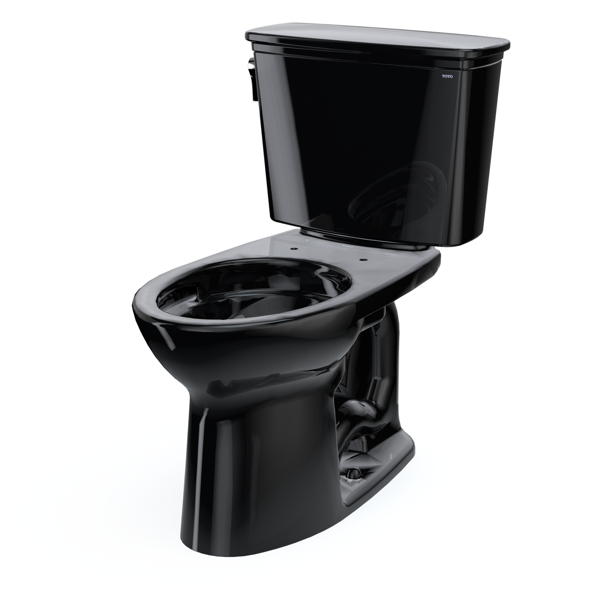 TOTO CST786CEF#51 Drake Transitional Two-Piece Elongated 1.28 Gpf Universal Height Tornado Flush Toilet - Ebony