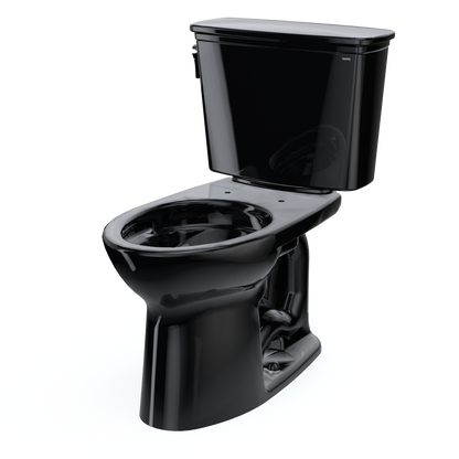 TOTO CST786CEF#51 Drake Transitional Two-Piece Elongated 1.28 Gpf Universal Height Tornado Flush Toilet - Ebony