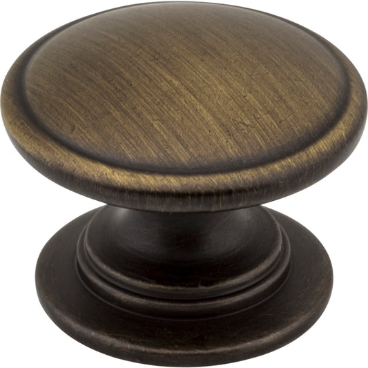 JEFFREY ALEXANDER 3980-ABSB Durham 1-1/4" Diameter Mushroom Knob - Antique Brushed Satin Brass