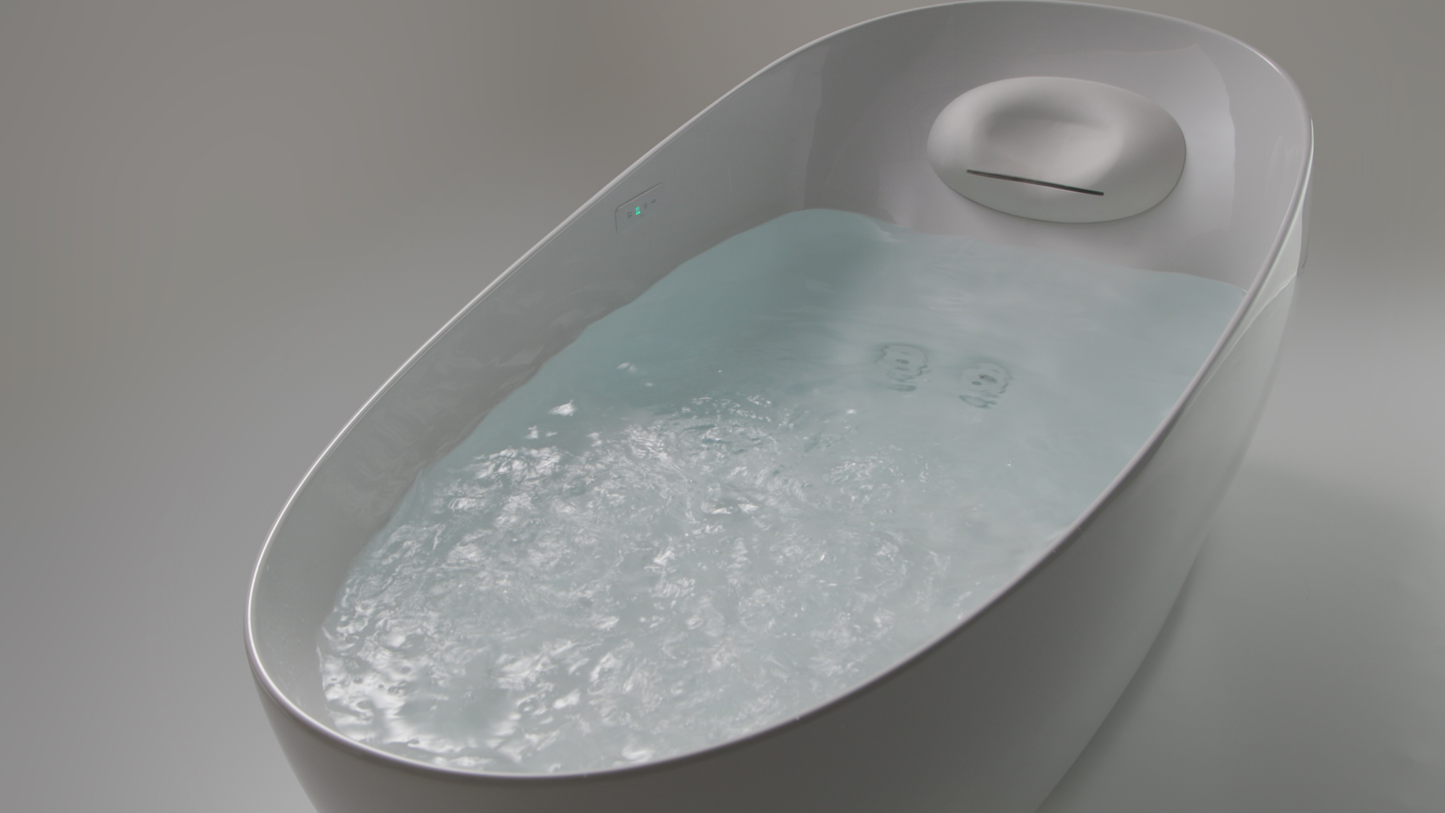 TOTO PJYD2200PWEU#GW Flotation Bathtub with ZERO DIMENSION and Hydrohands , Gloss White