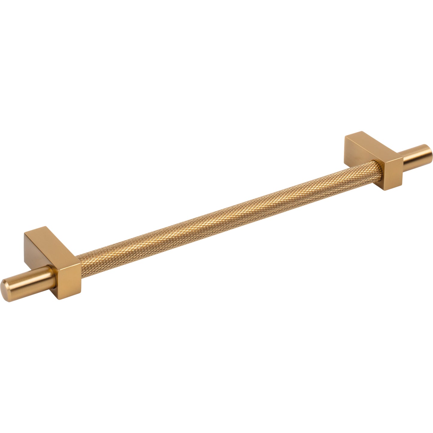 JEFFREY ALEXANDER 598-192SBZ Larkin Knurled Center 192 mm Center-to-Center Bar Pull - Satin Bronze