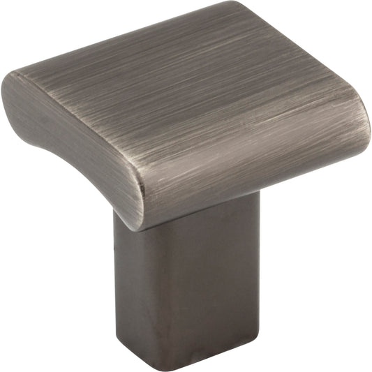 ELEMENTS 183BNBDL Park 1" Length Square Knob - Brushed Pewter