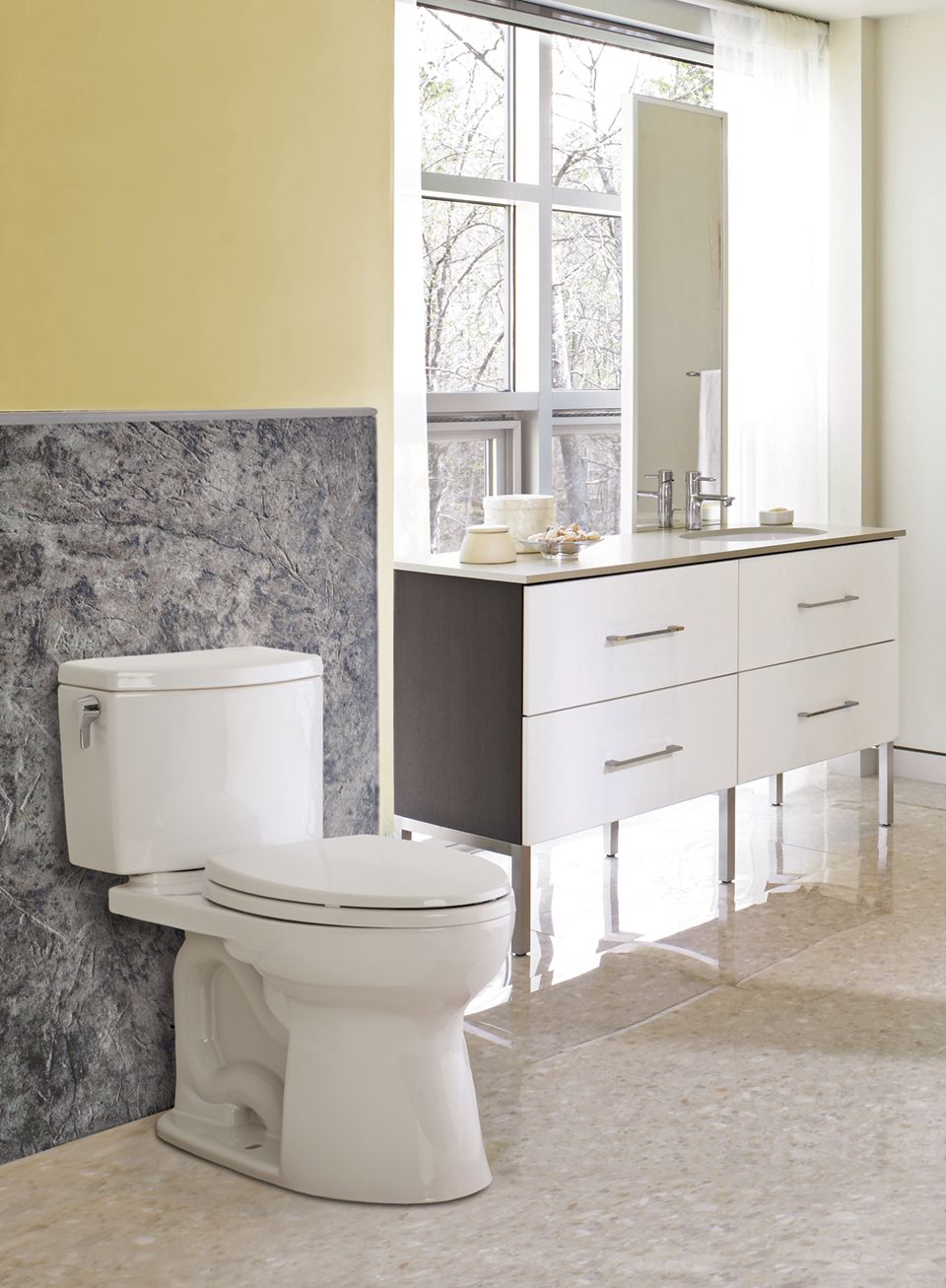 TOTO CST453CUF#51 Drake Ii 1G Two-Piece Round 1.0 Gpf Universal Height Toilet - Ebony