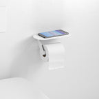 HANSGROHE 27928700 WallStoris Toilet Paper Holder with Shelf - Matte White