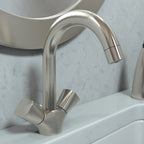 HANSGROHE 71222821 Logis Single-Hole Faucet 150 with Swivel Spout and Pop-Up Drain, 1.2 GPM - Brushed Nickel