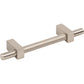 JEFFREY ALEXANDER 598-96SN Larkin Knurled Center 96 mm Center-to-Center Bar Pull - Satin Nickel