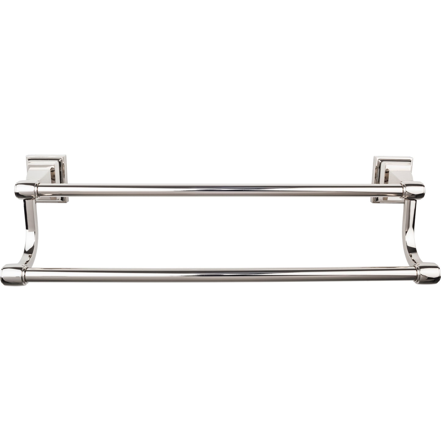 TOP KNOBS STK9PN TOP BATH (R) Stratton Bath Double 26" Wall Mounted  Towel Bar , Polished Nickel