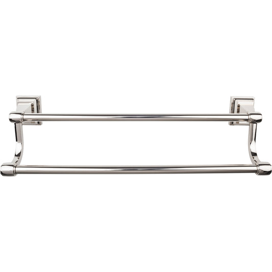 TOP KNOBS STK9PN TOP BATH (R) Stratton Bath Double 26" Wall Mounted  Towel Bar , Polished Nickel