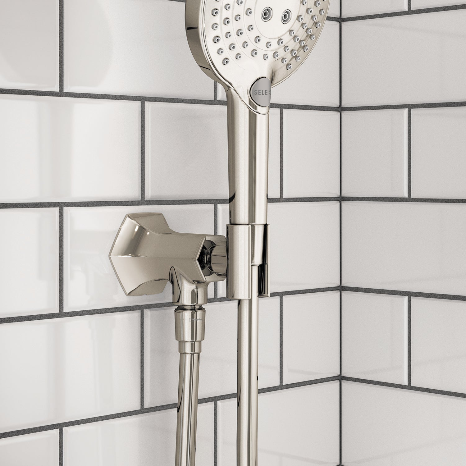 HANSGROHE 04831830 Locarno Handshower Holder with Outlet - Polished Nickel