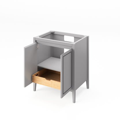 JEFFREY ALEXANDER VKITPER30BLBOR 30" Hale Blue Percival Vanity, Boulder Cultured Marble Vanity Top, undermount rectangle bowl - Hale Blue