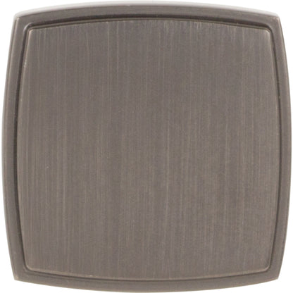 JEFFREY ALEXANDER 141BNBDL Renzo 1-1/4" Diameter Square Knob - Brushed Pewter